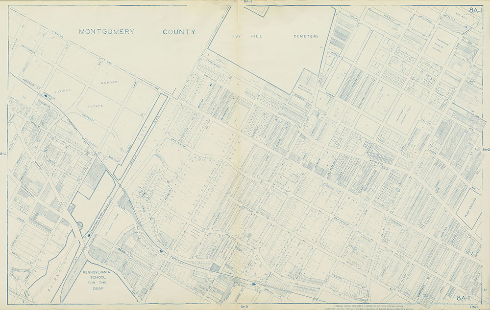 Philadelphia Land Use Map, 1962, Plate 8A-1
