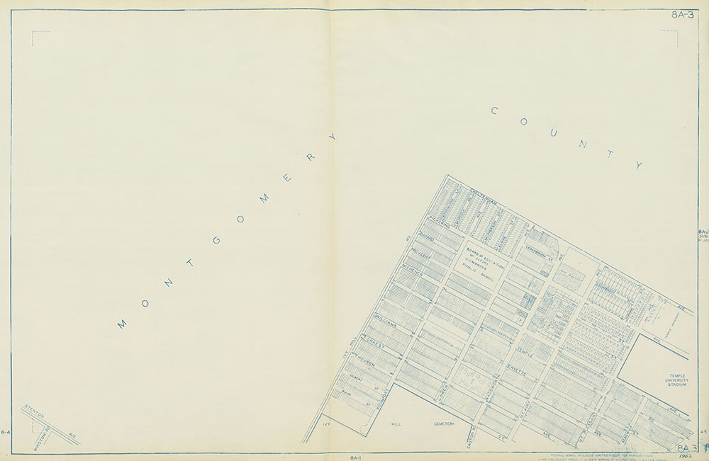 Philadelphia Land Use Map, 1962, Plate 8A-3