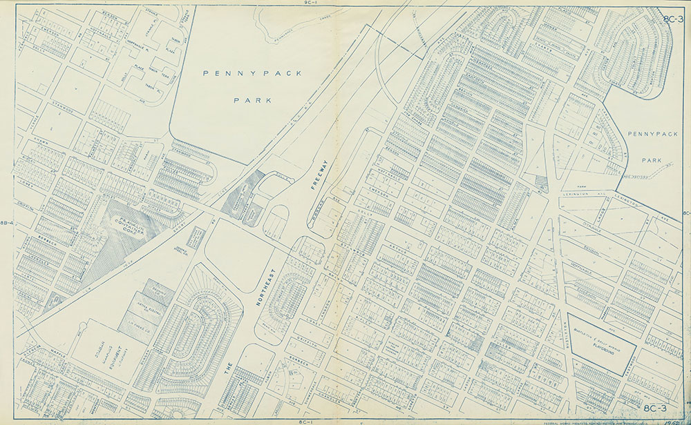 Philadelphia Land Use Map, 1962, Plate 8C-3