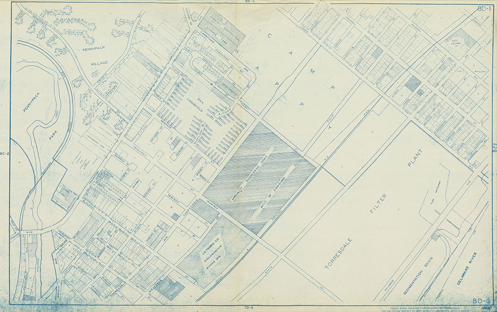 Philadelphia Land Use Map, 1962, Plate 8D-1