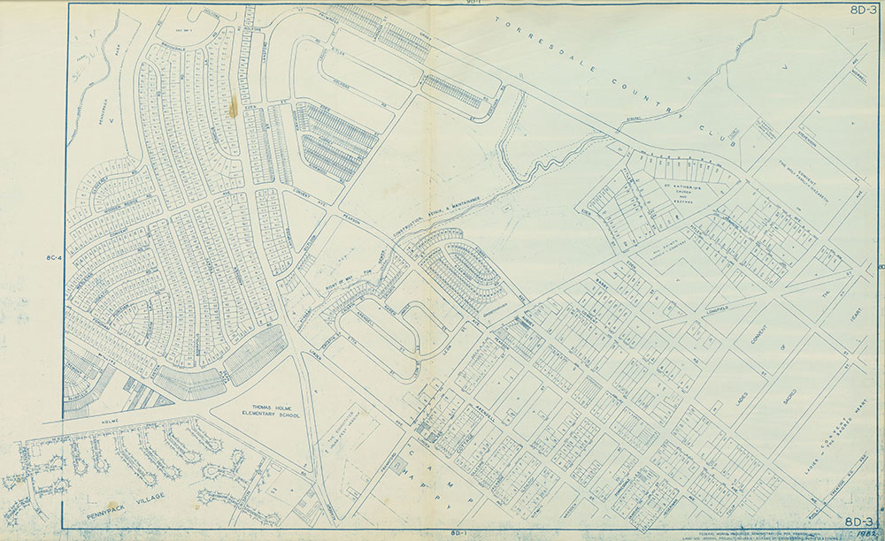 Philadelphia Land Use Map, 1962, Plate 8D-3