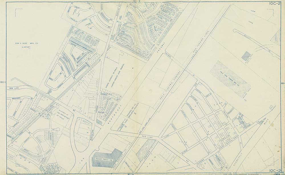 Philadelphia Land Use Map, 1962, Plate 10C-2