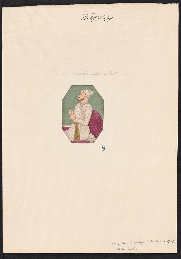 Octagonal Portrait of Unidentified Seated Man