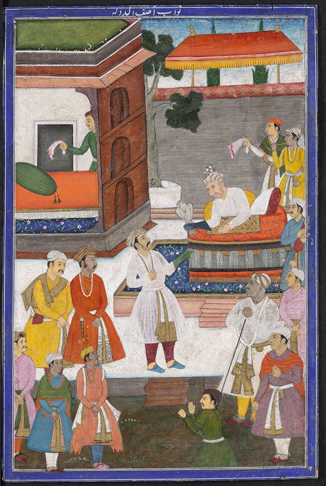 Painting of a Court Scene with Emperor Akbar