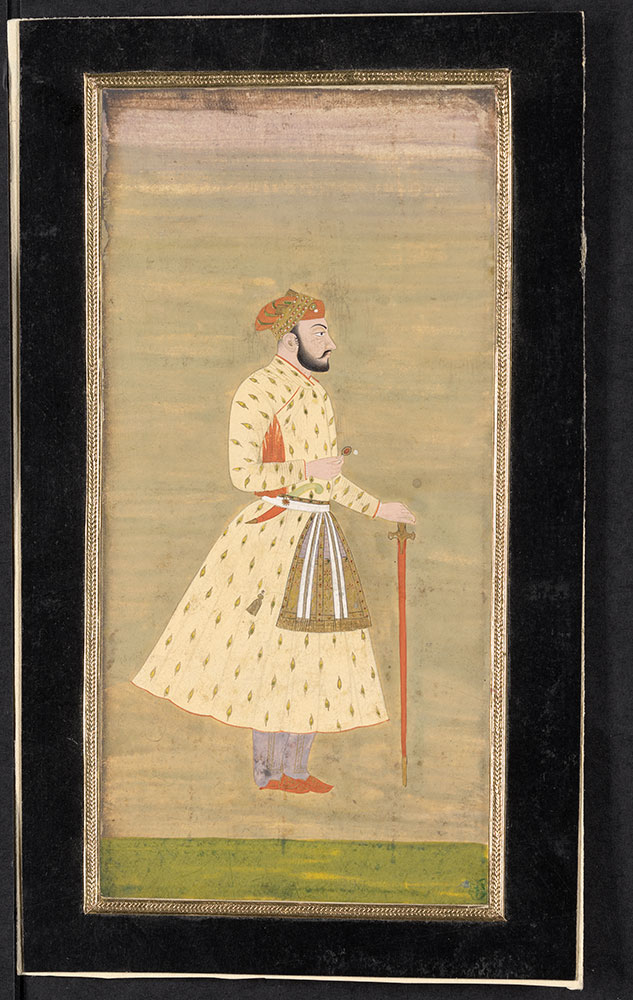 Portrait of an Unidentified Mughal Nobleman Wearing an Orange Turban