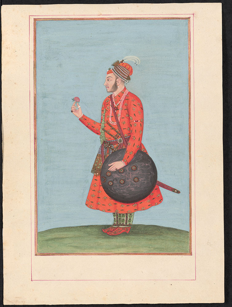 Portrait of an Unidentified Nobleman Wearing Orange and Holding a Flower