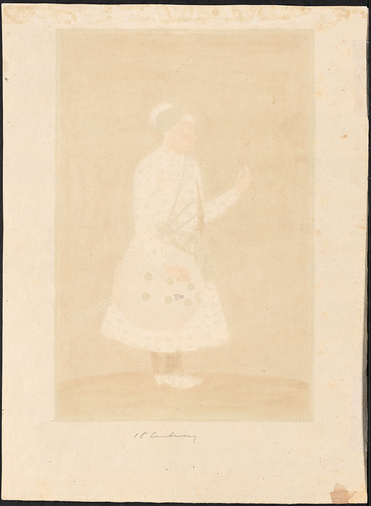 Portrait of an Unidentified Nobleman Wearing Orange and Holding a Flower (Back)