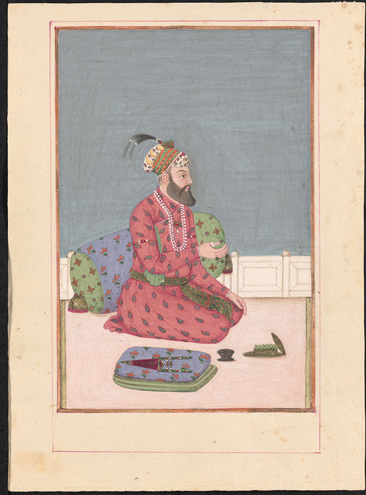 Portrait of an Unidentified Nobleman Seated on a Terrace Holding a Berry