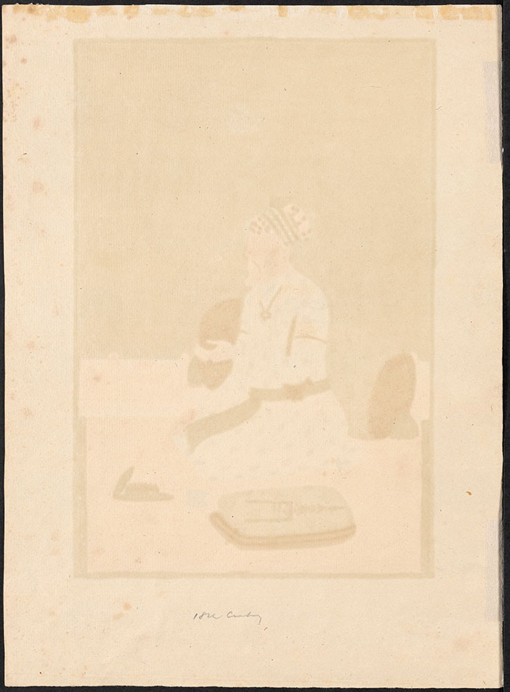 Portrait of an Unidentified Nobleman Seated on a Terrace Holding a Berry (Back)