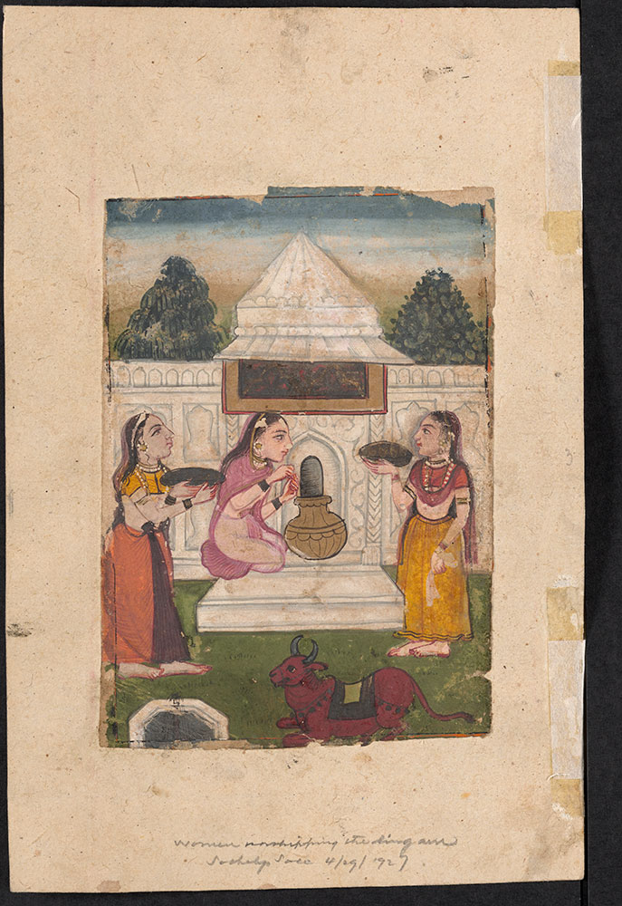 Painting of Three Women at a Temple