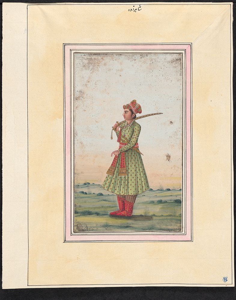 Portrait of a Mughal Prince with Red Boots