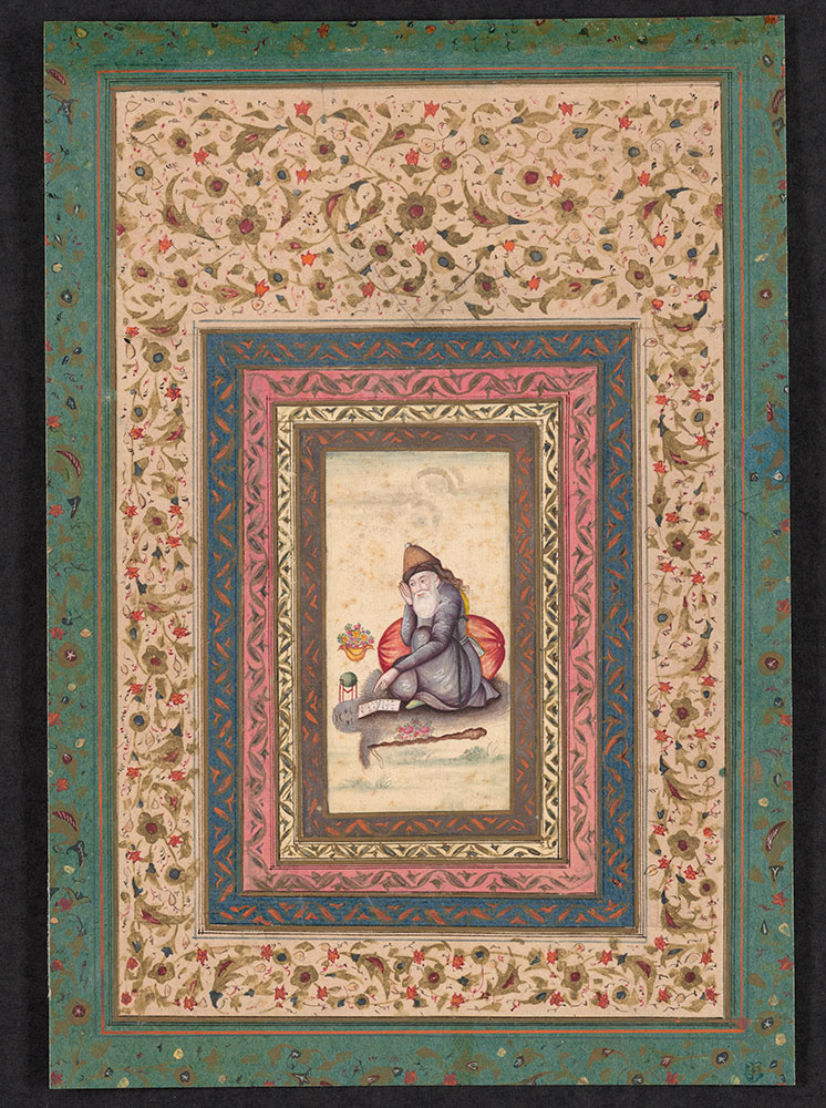 Portrait of an Old Man on an Animal-Skin Rug