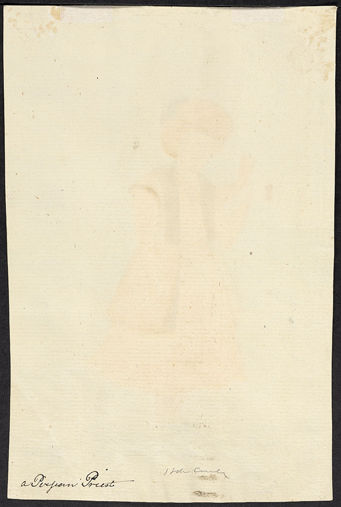Portrait of a Man Holding a Blank Notebook (Back)