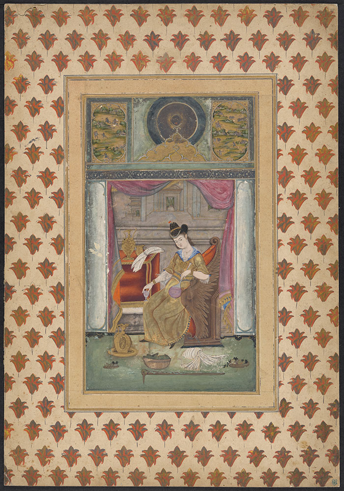 Painting of a Lady in Her Parlor [Presumed Copy of a European Painting]
