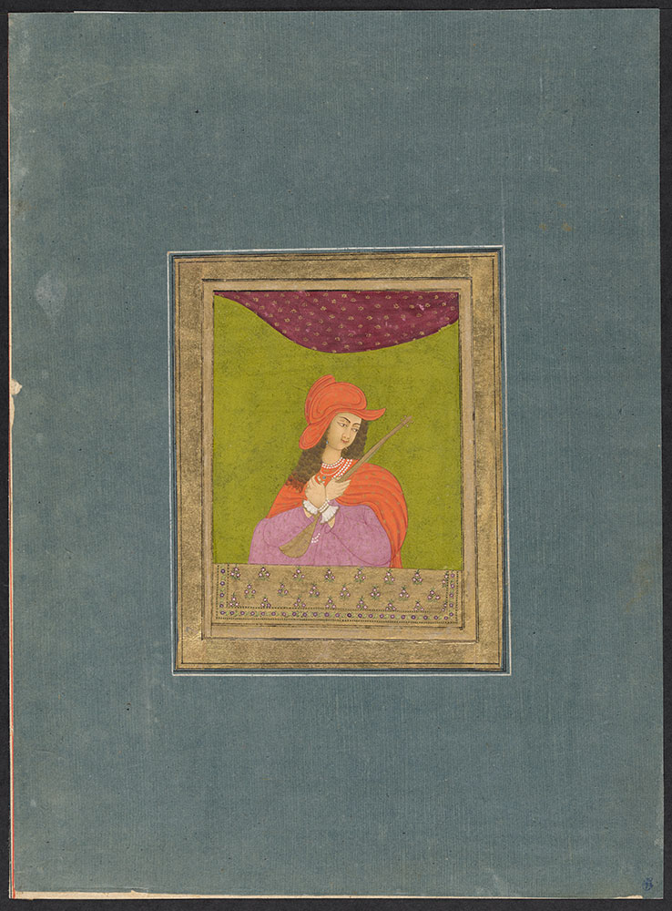 Portrait Bust of a Woman Holding a Tanbur