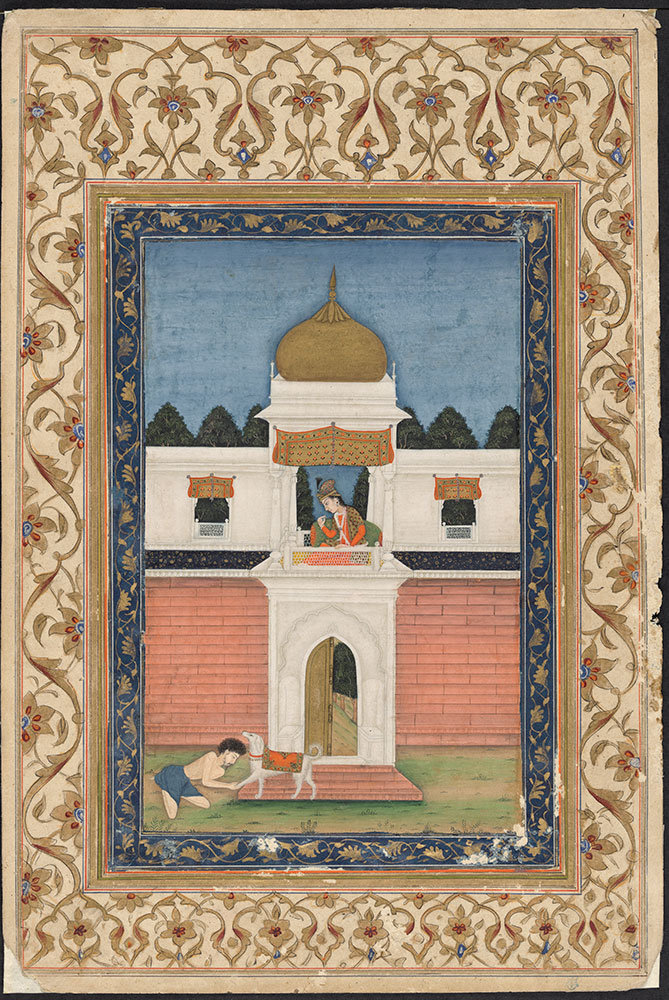 Painting of Layla Watching Majnun from Her Balcony