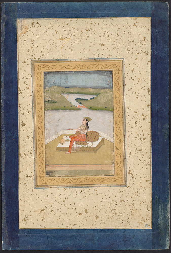 Painting of Nur Jahan Reclining on a Terrace