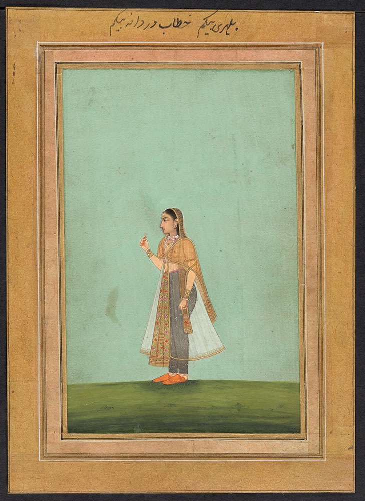 Portrait of an Unidentified Mughal Princess Holding a Flower