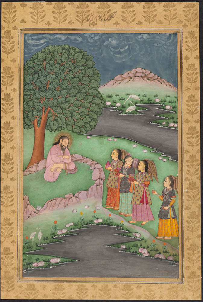 Painting of Ibrahim ibn Adham Asleep and Visited by Angels