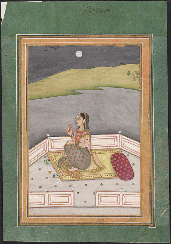 Portrait of Nur Jahan on a Terrace at Night