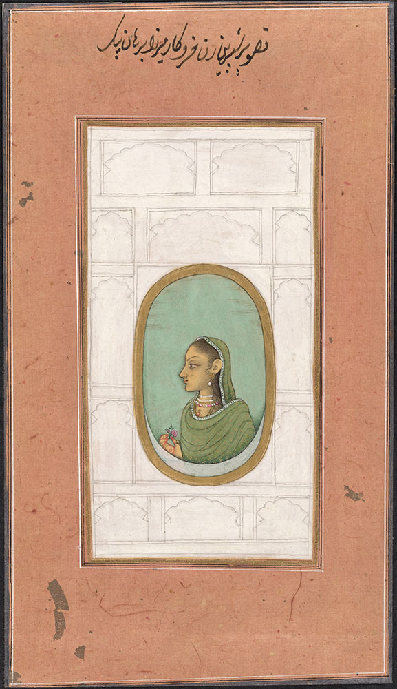 Portrait Bust of Shirin in a Palace Window