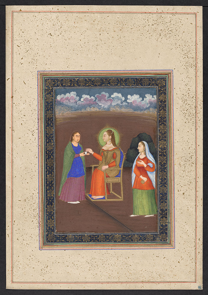 Painting of a Queen with Two Attendants