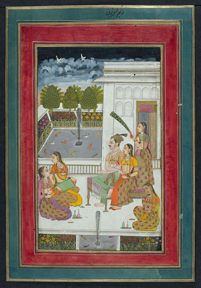 Painting of Prince Akbar and His Wife Listening to Musicians