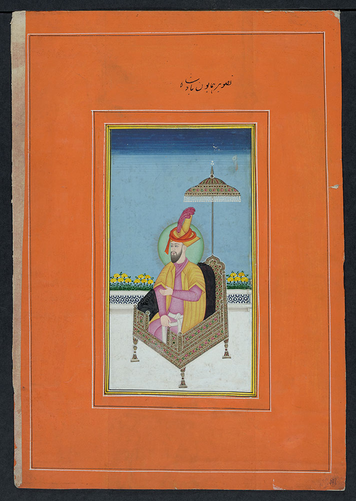 Portrait of Emperor Humayun on His Terrace Throne