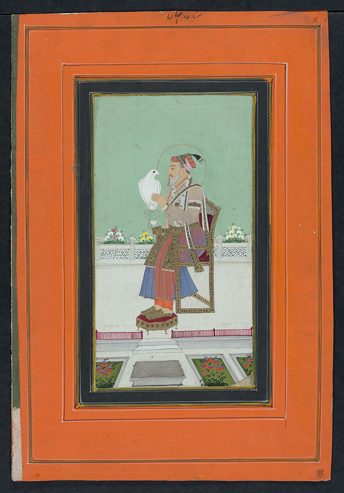 Portrait of Shah Jahan Holding a Falcon