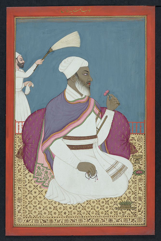 Portrait of Jamshid Khan with an Attendant