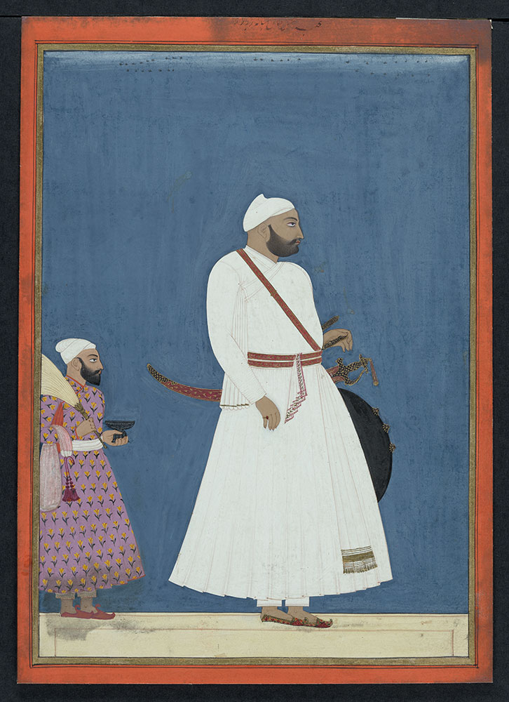 Portrait of Abd al-Muhsin Khan with an Attendant