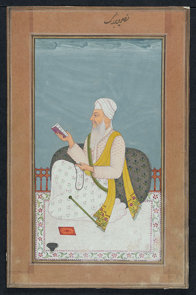 Portrait of a Man Holding a Book and Prayer Beads