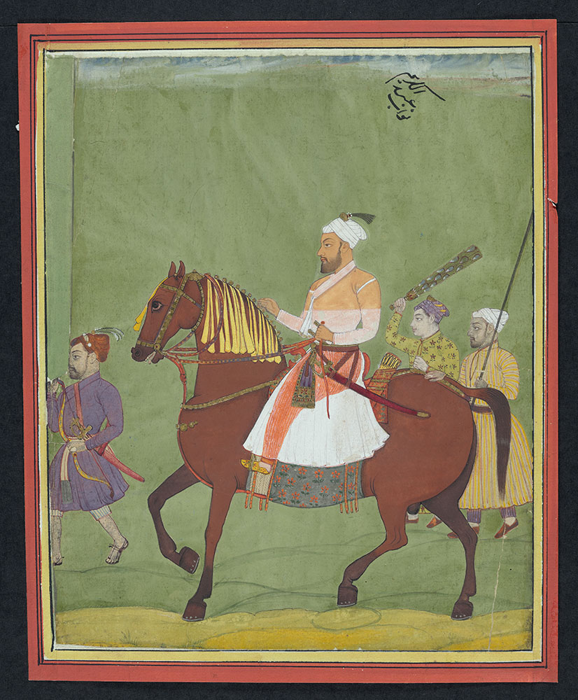 Portrait of Abdul Karim Khan Bahlul of Bijapur on Horseback
