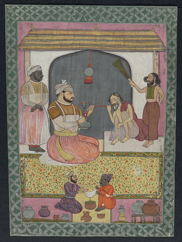 Painting of a Mughal Prince Visiting a Hindu Ascetic