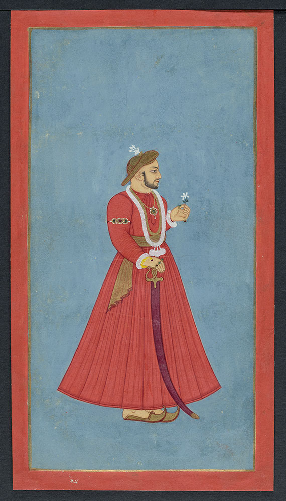 Portrait of an Unidentified Nobleman Standing with a Curved Sword