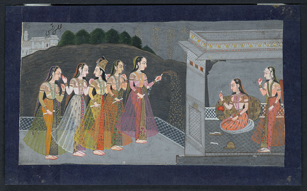 Painting of an Unidentified Princess with Her Attendants at Night