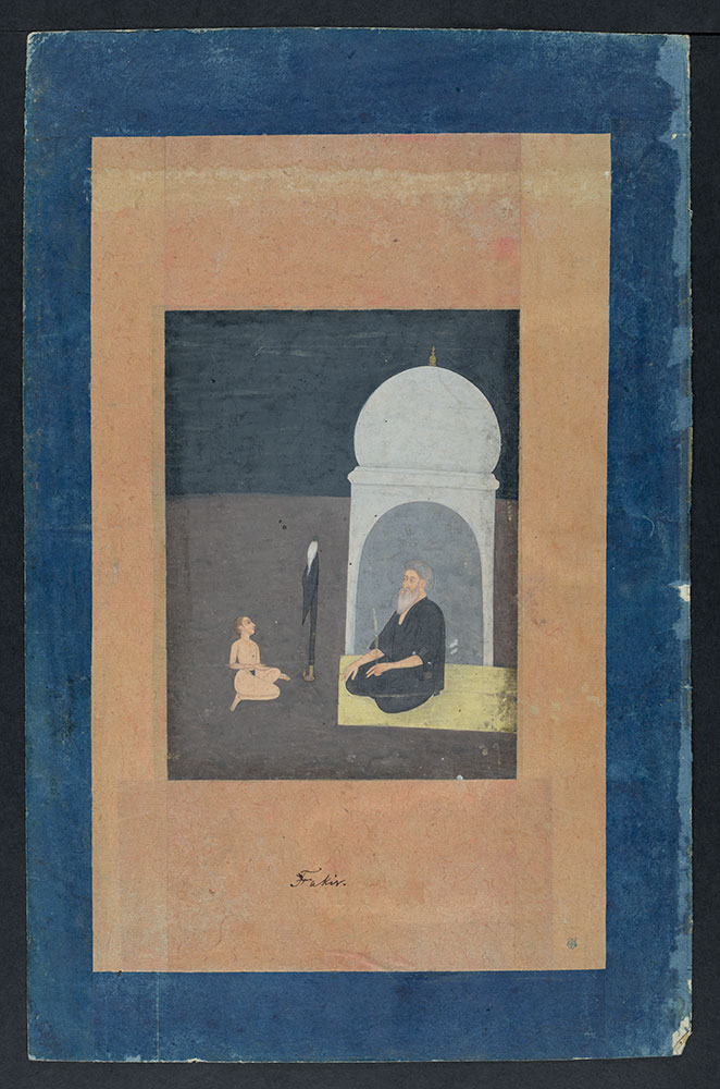 Painting of a Naked Boy Seated Before a Guru