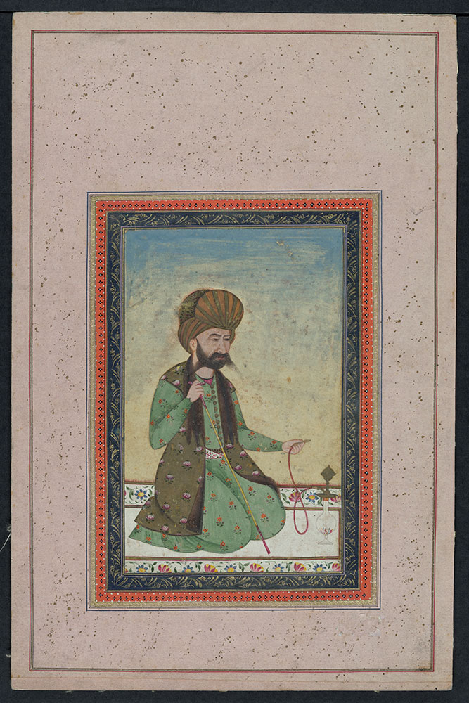 Portrait of an Unidentified Man Seated with a Hookah