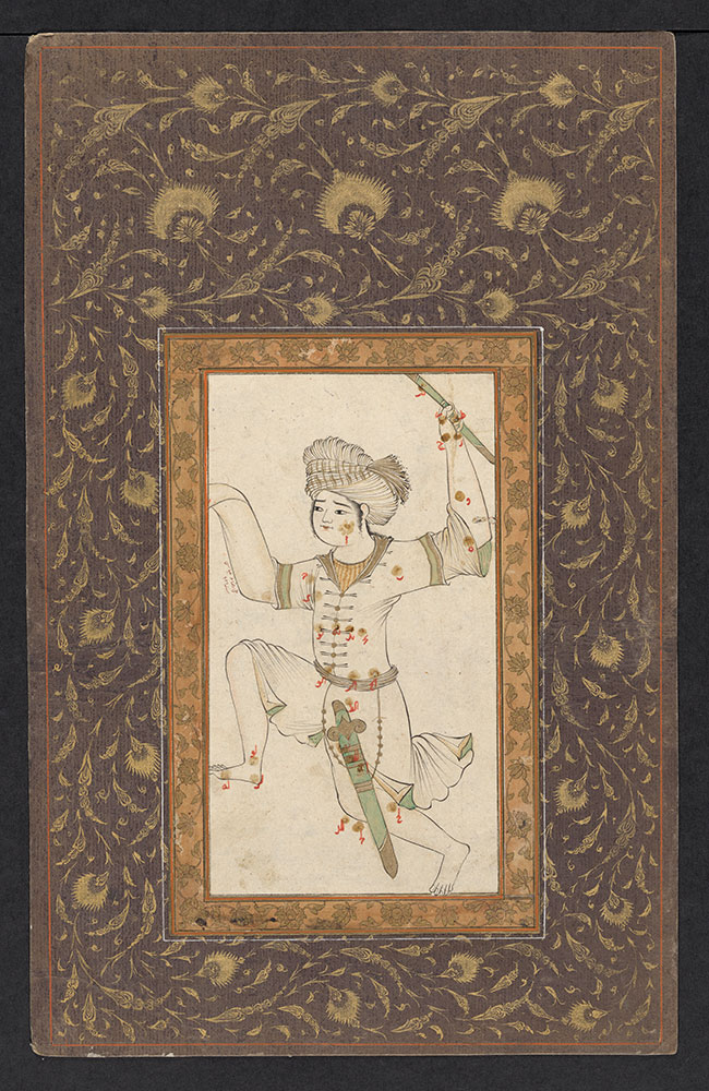 Astronomical Drawing of a Young Man with Sword