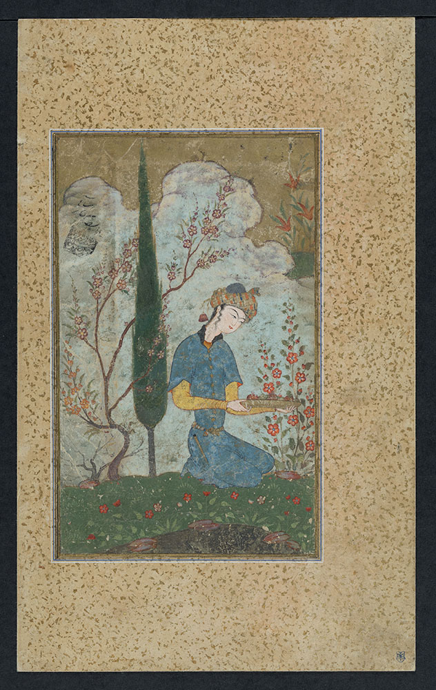 Painting of a Young Man in a Garden