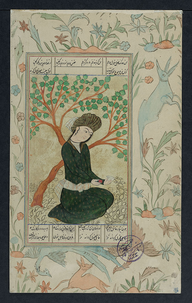 Portrait of a Young Man Seated Under a Tree