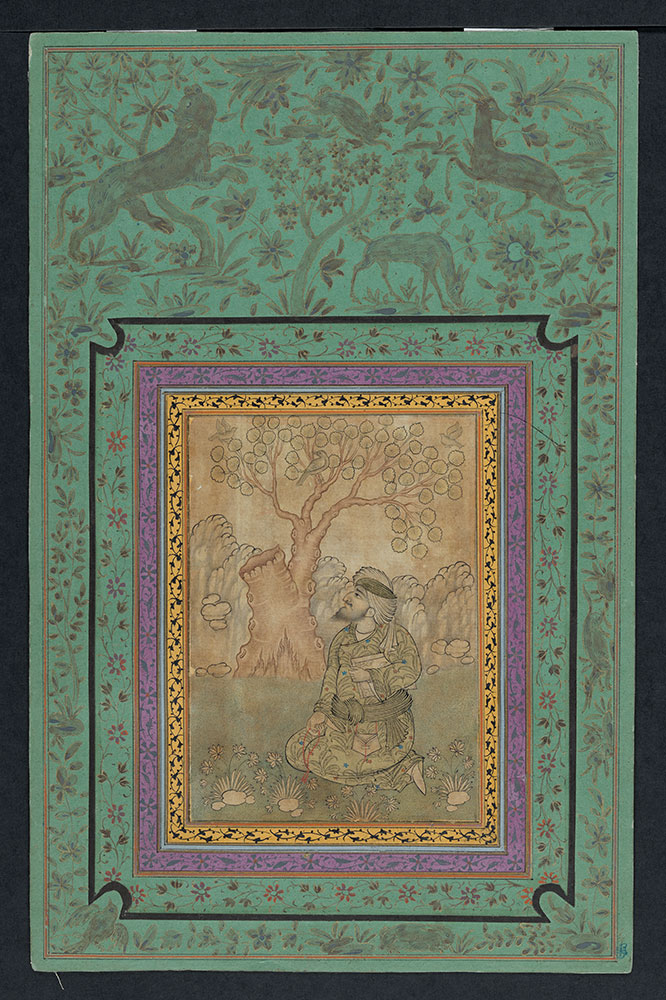 Portrait of a Man (Sana'i al-Ghaznavi?) Seated with a Book