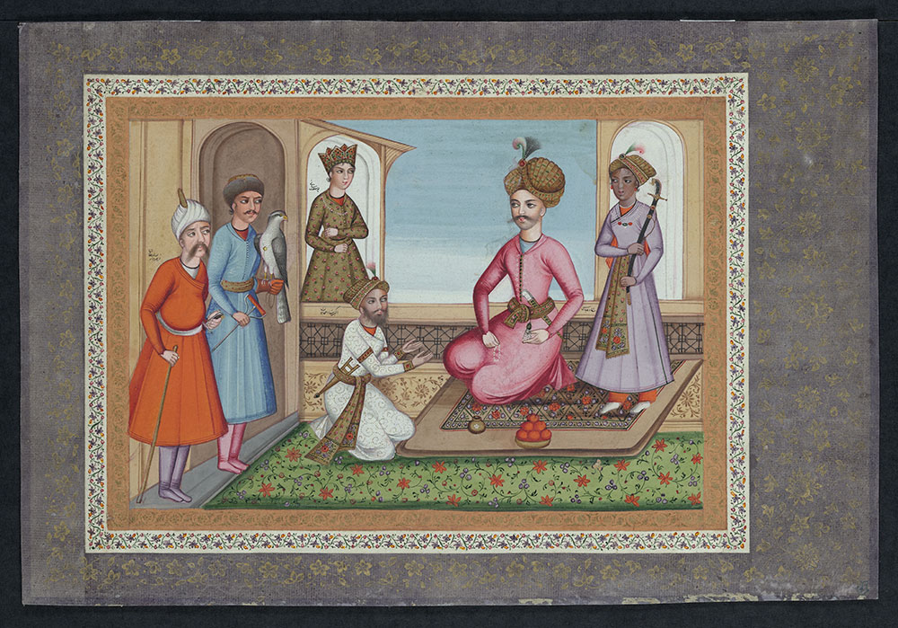 Painting of Shah Tahmasp I Receiving Emperor Humayun and Young Akbar