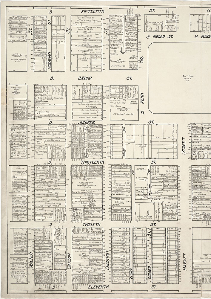 Nirenstein's Philadelphia Business Real Estate Locations [Center City], 1925, Plate 1-A