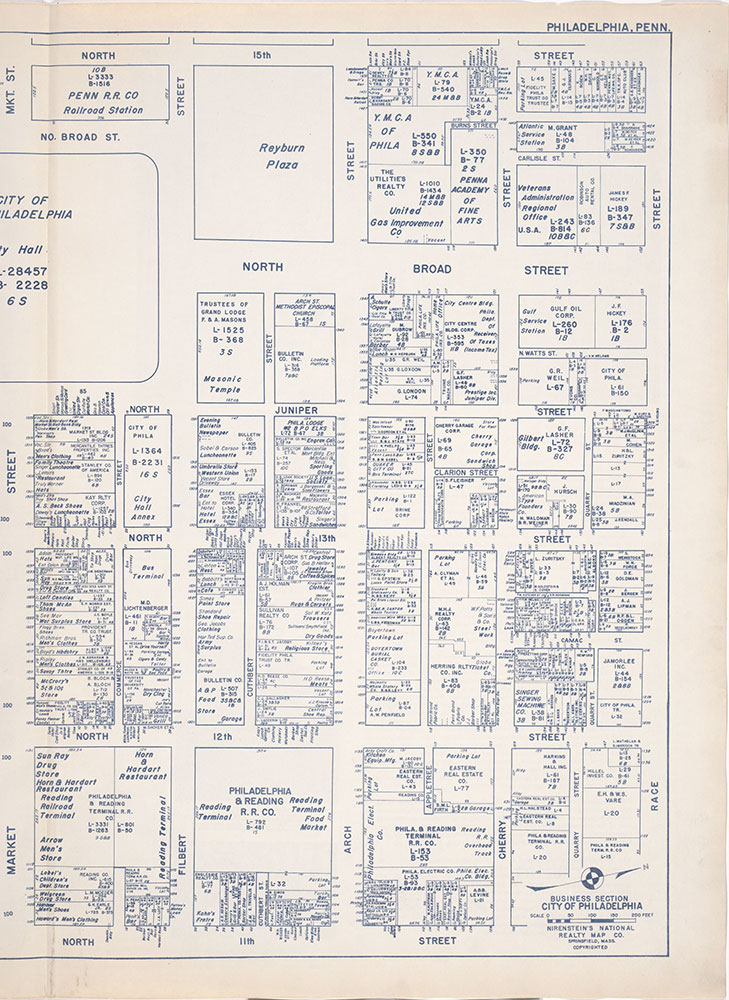 Nirenstein's Philadelphia Business Section [Center City], 1950, Plate 1-B