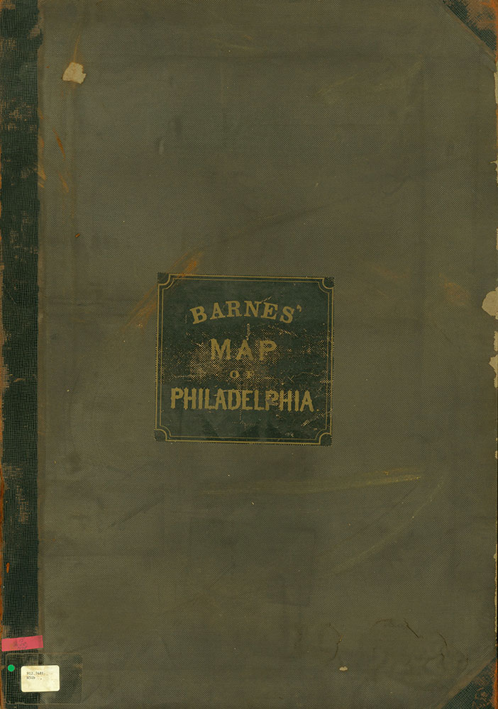 Map of the Whole Incorporated City of Philadelphia, 1867, Cover