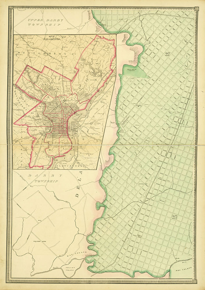 Map of the Whole Incorporated City of Philadelphia, 1867, Plate 3