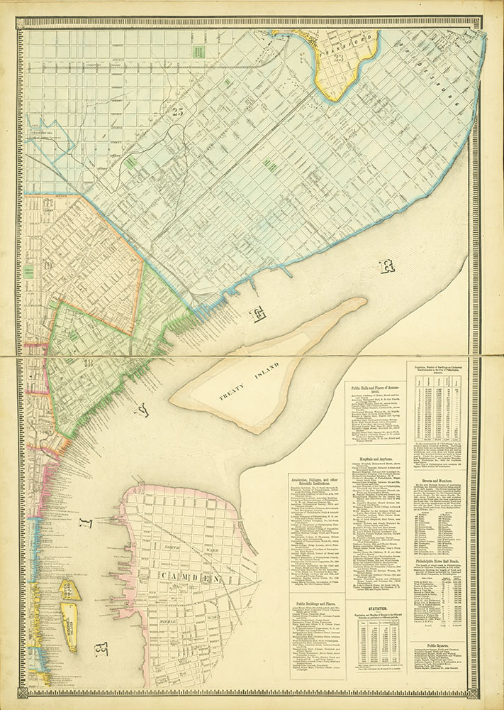 Map of the Whole Incorporated City of Philadelphia, 1867, Plate 4