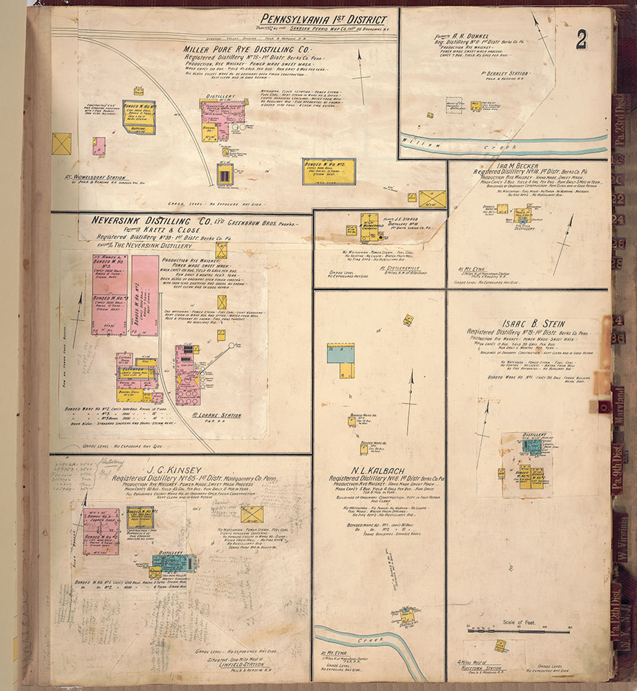 Sanborn's Surveys of the Whiskey Warehouses [...], 1894-1915, Plate 2