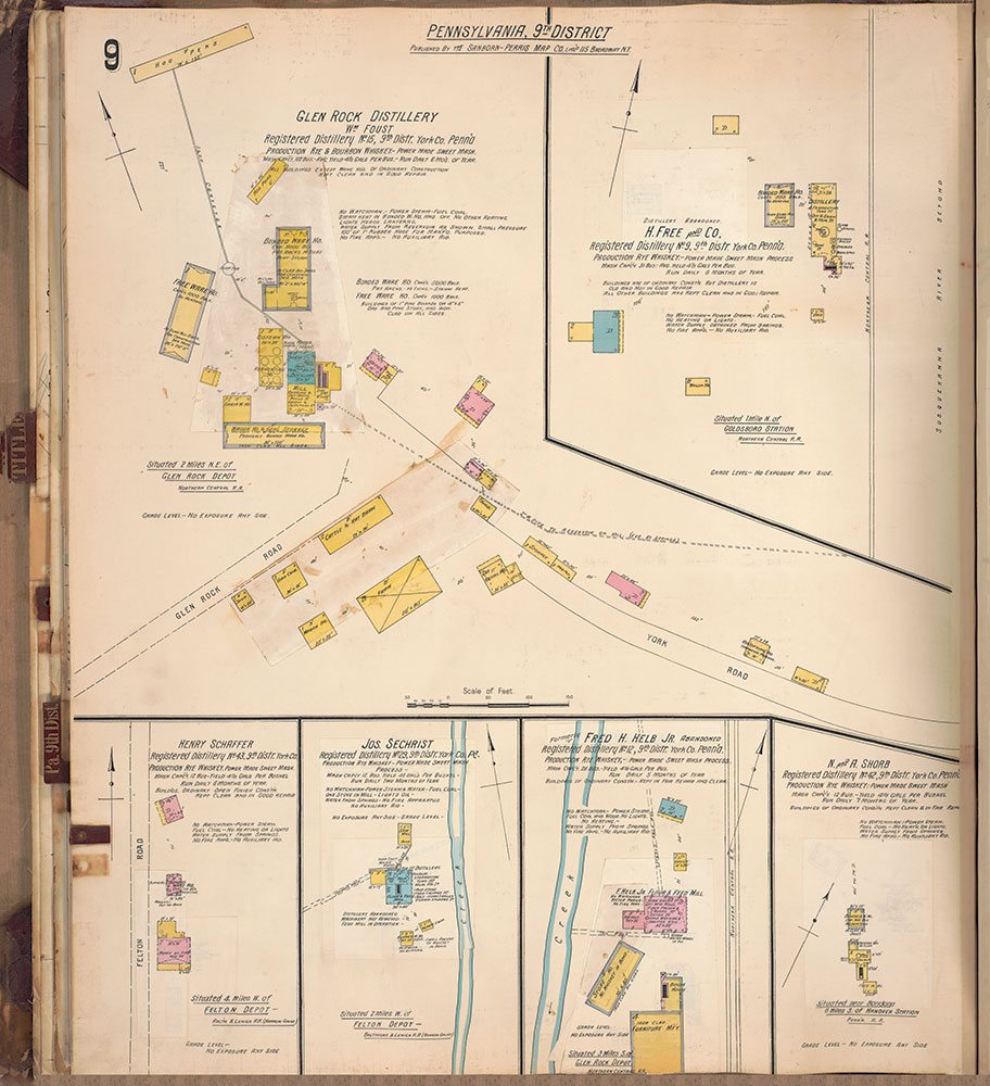 Sanborn's Surveys of the Whiskey Warehouses [...], 1894-1915, Plate 9